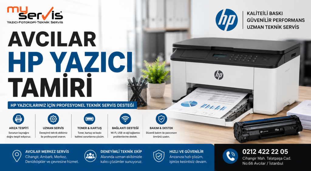 Avcılar HP Yazıcı Tamiri | MyServis Bilişim 0212 422 22 05
