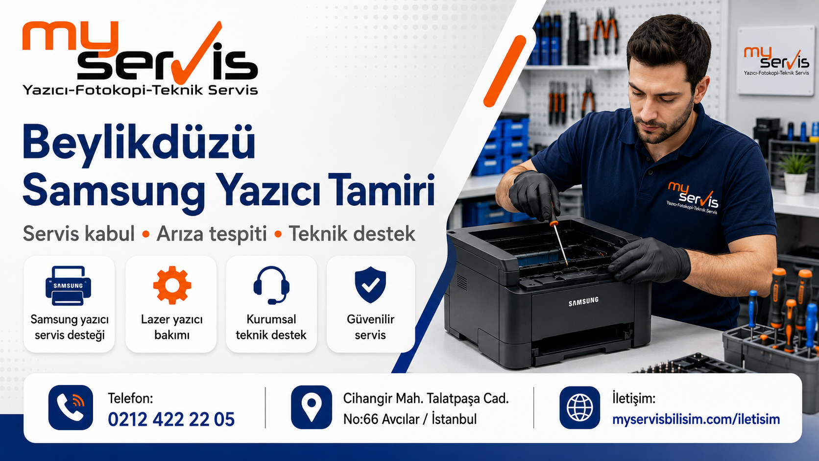 Beylikdüzü Samsung yazıcı tamiri için MyServis teknik servis desteği