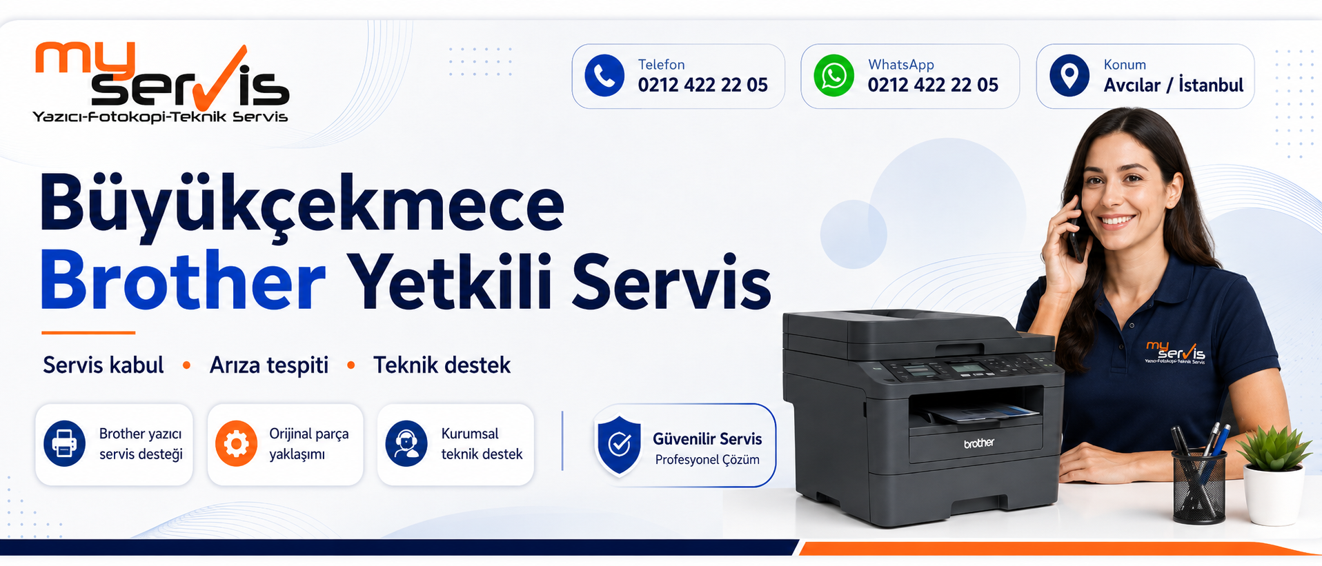 Büyükçekmece Brother yazıcı tamiri için MyServis Bilişim Brother teknik servis desteği