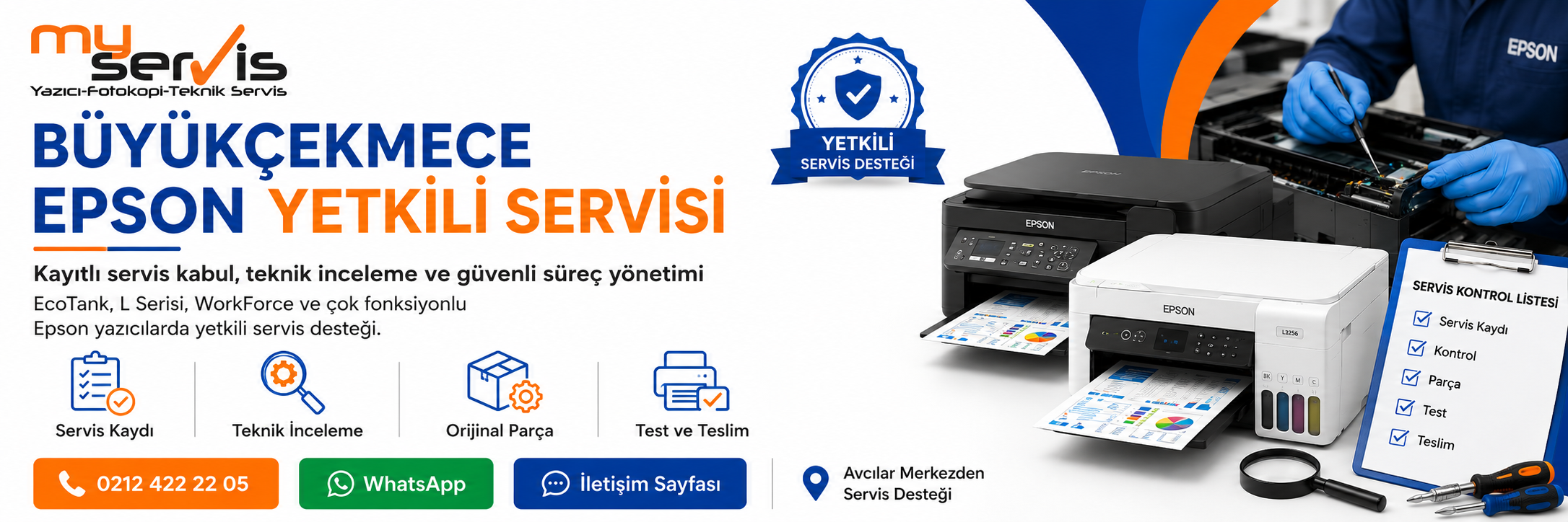Büyükçekmece Epson yetkili servisi için MyServis Bilişim teknik servis