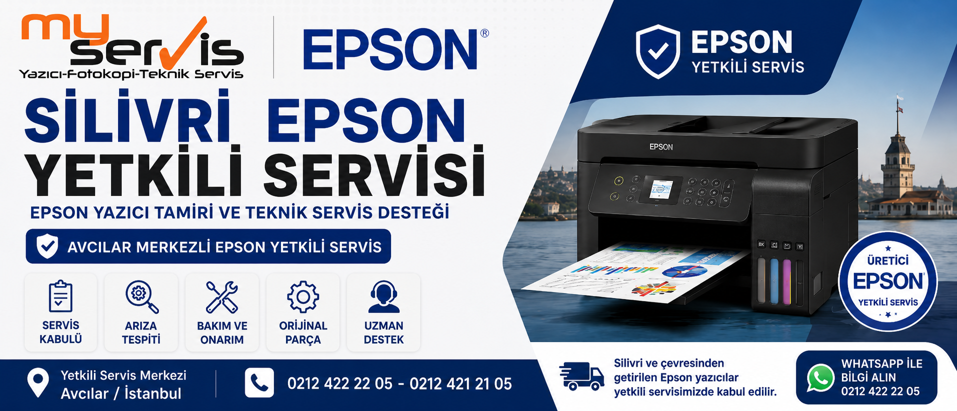 Silivri Epson yazıcı tamiri ve Avcılar merkezli Epson yetkili servis desteği