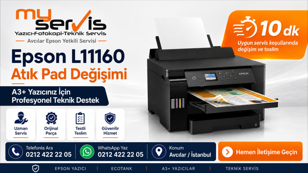 Epson L11160 Atık Pad ve Bakım Kutusu Hatası | MyServis Bilişim