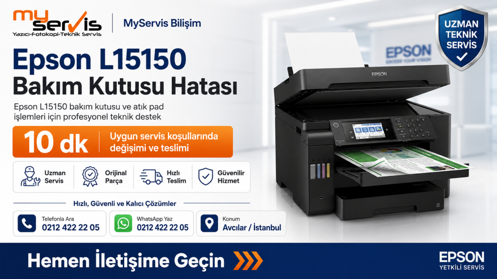 Epson L15150 C9345 Bakım Kutusu Satışı ve Atık Pad Servisi