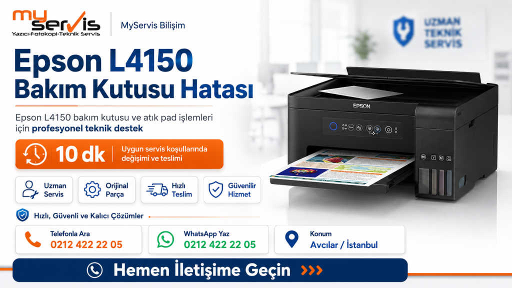 Epson L4150 Bakım Kutusu ve Atık Pad Servisi