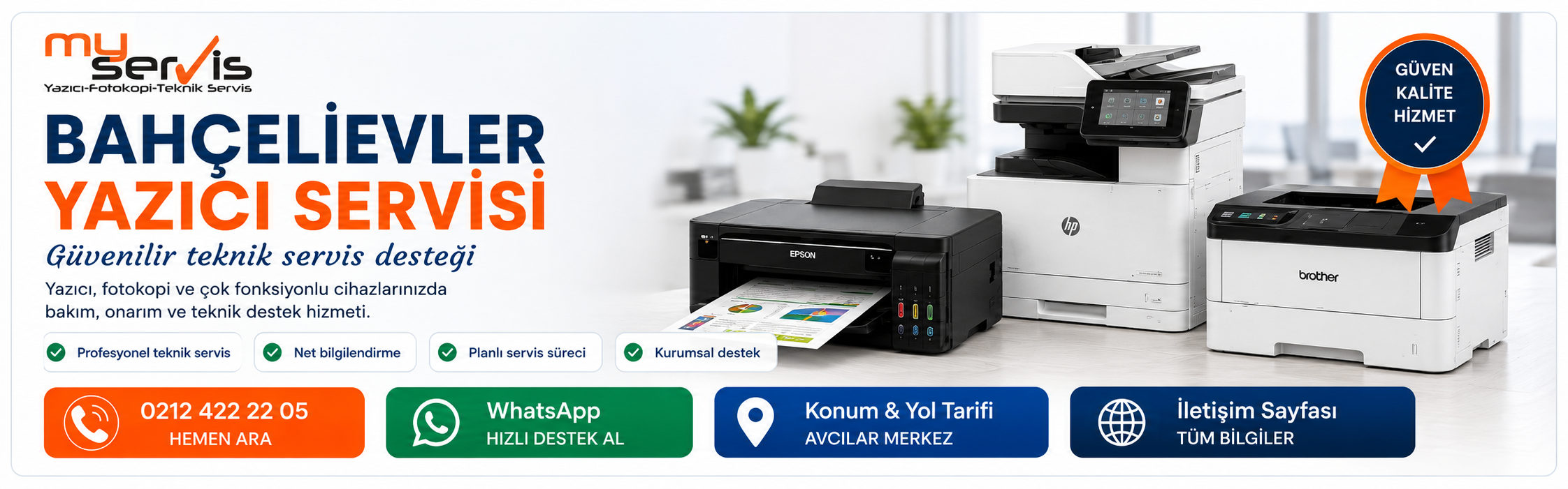 Bahçelievler yazıcı servisi için MyServis Bilişim yazıcı bakım ve teknik servis görseli