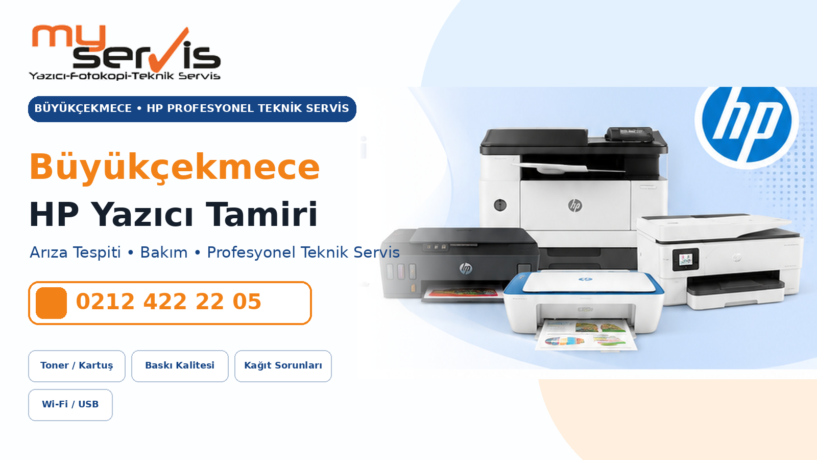Büyükçekmece HP Yazıcı Tamiri MyServis Bilişim profesyonel teknik servis