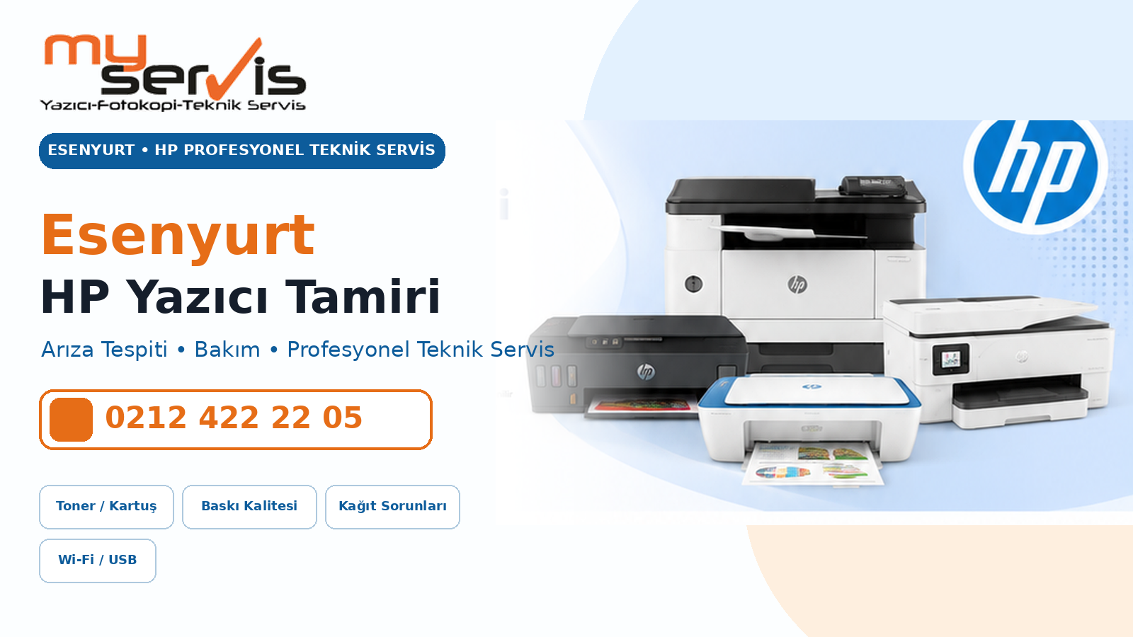 Esenyurt HP Yazıcı Tamiri MyServis Bilişim profesyonel teknik servis