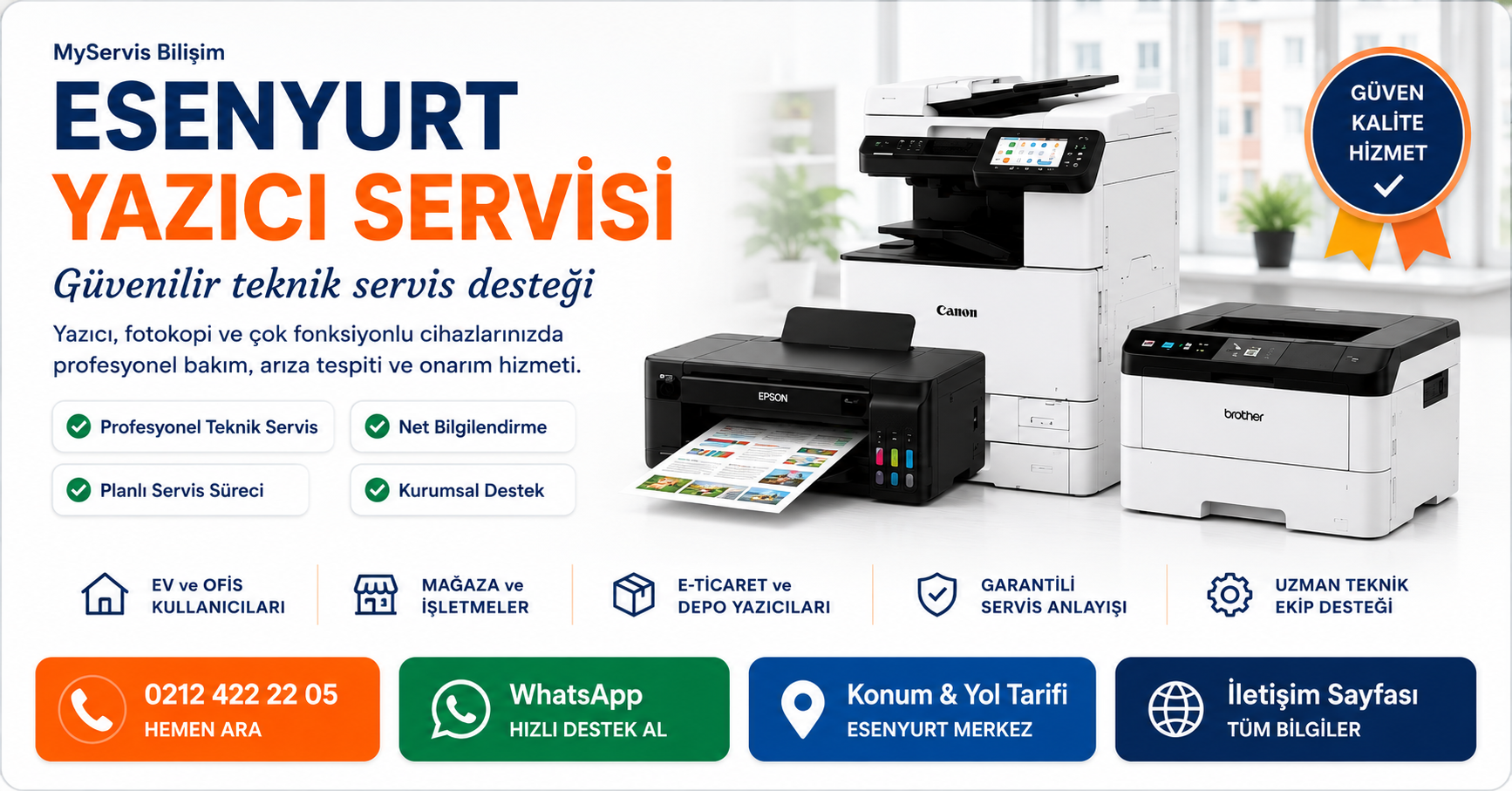 Esenyurt yazıcı servisi için MyServis Bilişim yazıcı bakım ve teknik servis görseli