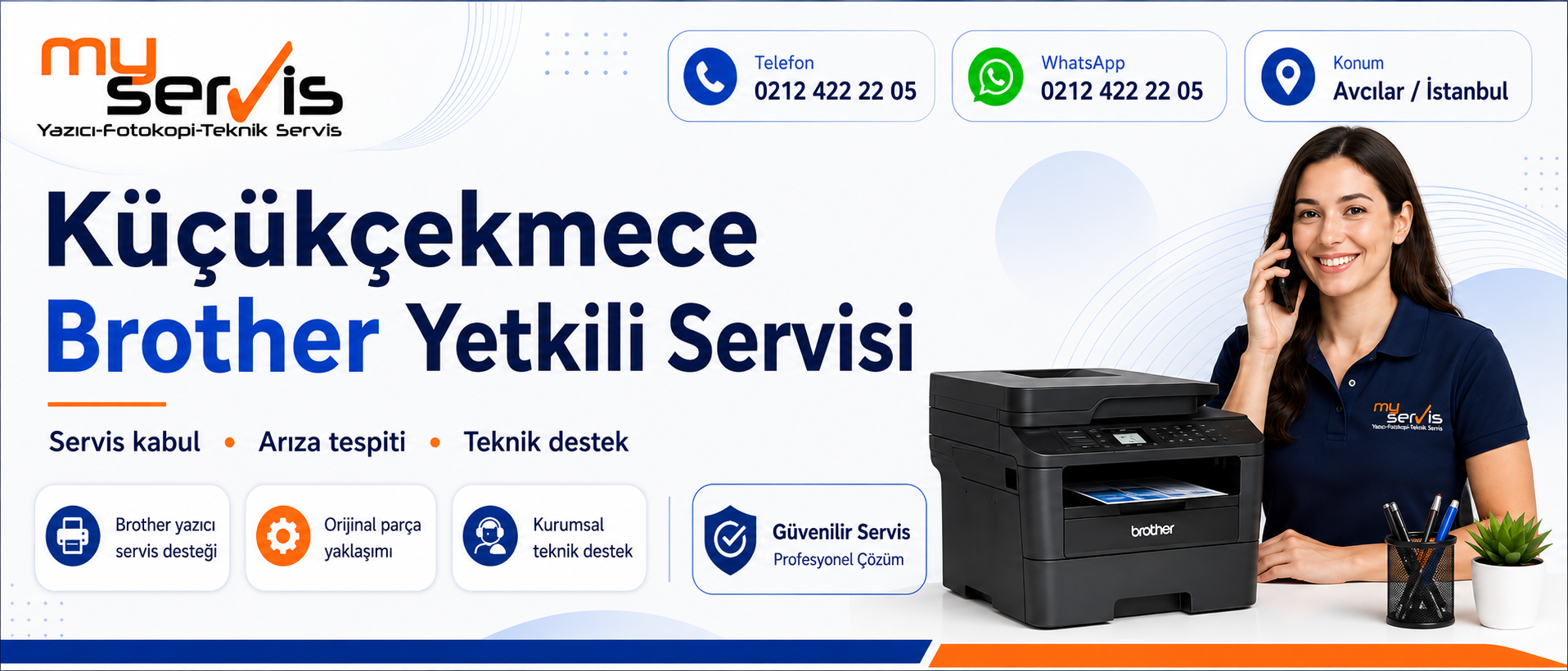 Küçükçekmece Brother yetkili servisi için MyServis Bilişim teknik servis görseli