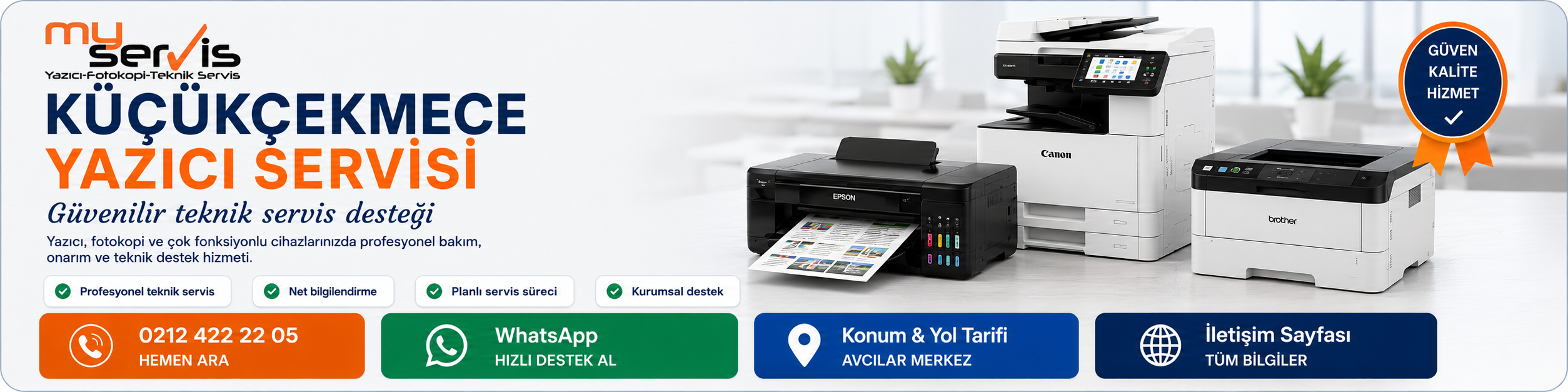 Küçükçekmece yazıcı servisi için MyServis Bilişim yazıcı bakım ve teknik servis görseli